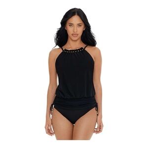 Magicsuit Babs Tankini Top in Boba in Black NWT